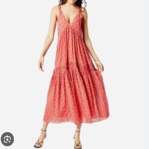 JOIE Women Bondi Tiered Sleeveless Maxi Dress Sz S Babydoll Prairie Boho…